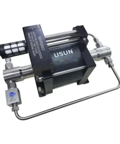 Alternative view of USUN Model:AT Middle size 160MM driven double acting pneumatic driven hydraulic test pump